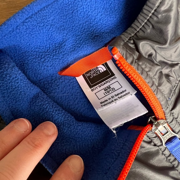 The North Face Kids' Gray and Blue Jacket - Picture 3 of 5